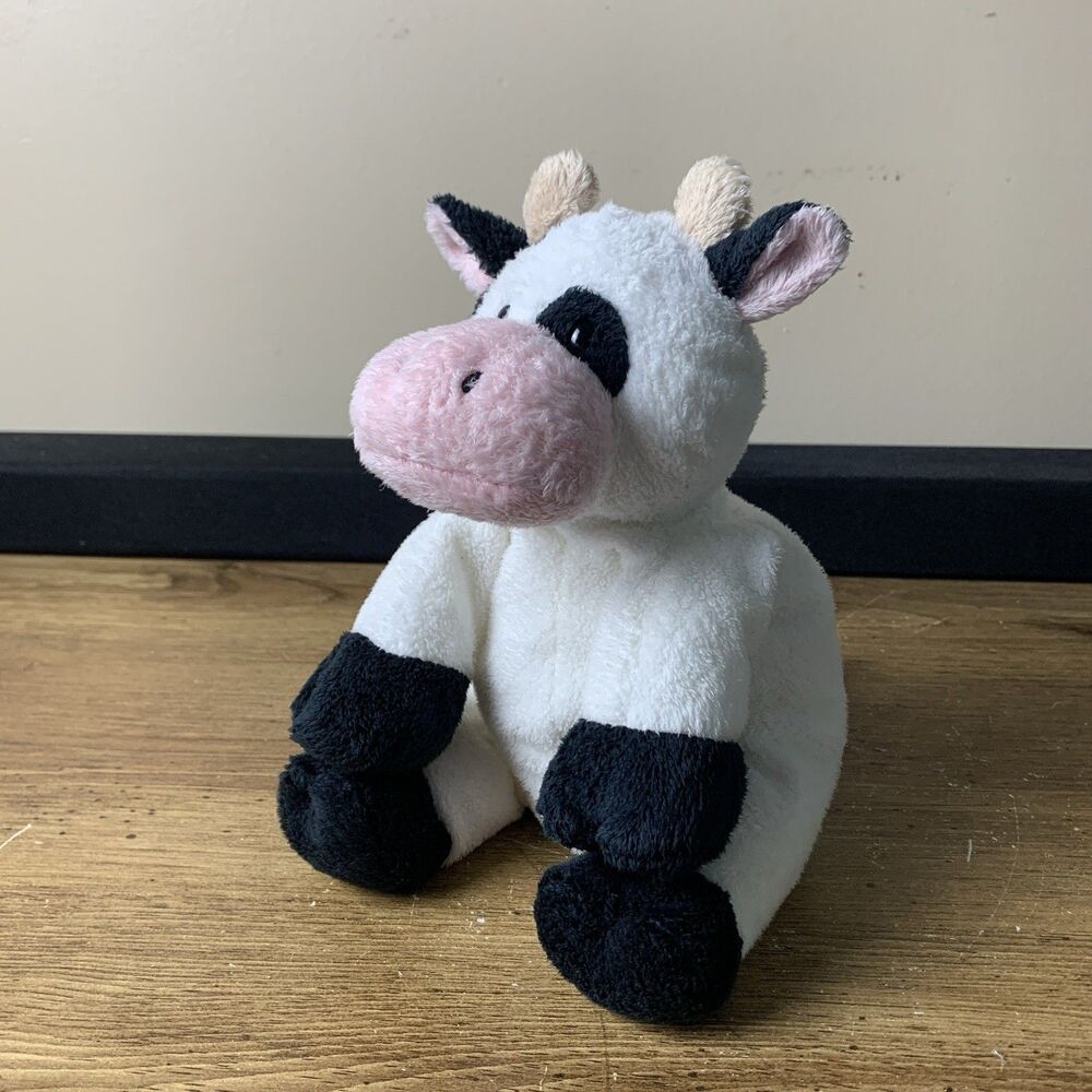 Ty Pluffies Milkers The Cow Plush Stuffed Animal Toy Lovey Beanbag Rare 2006